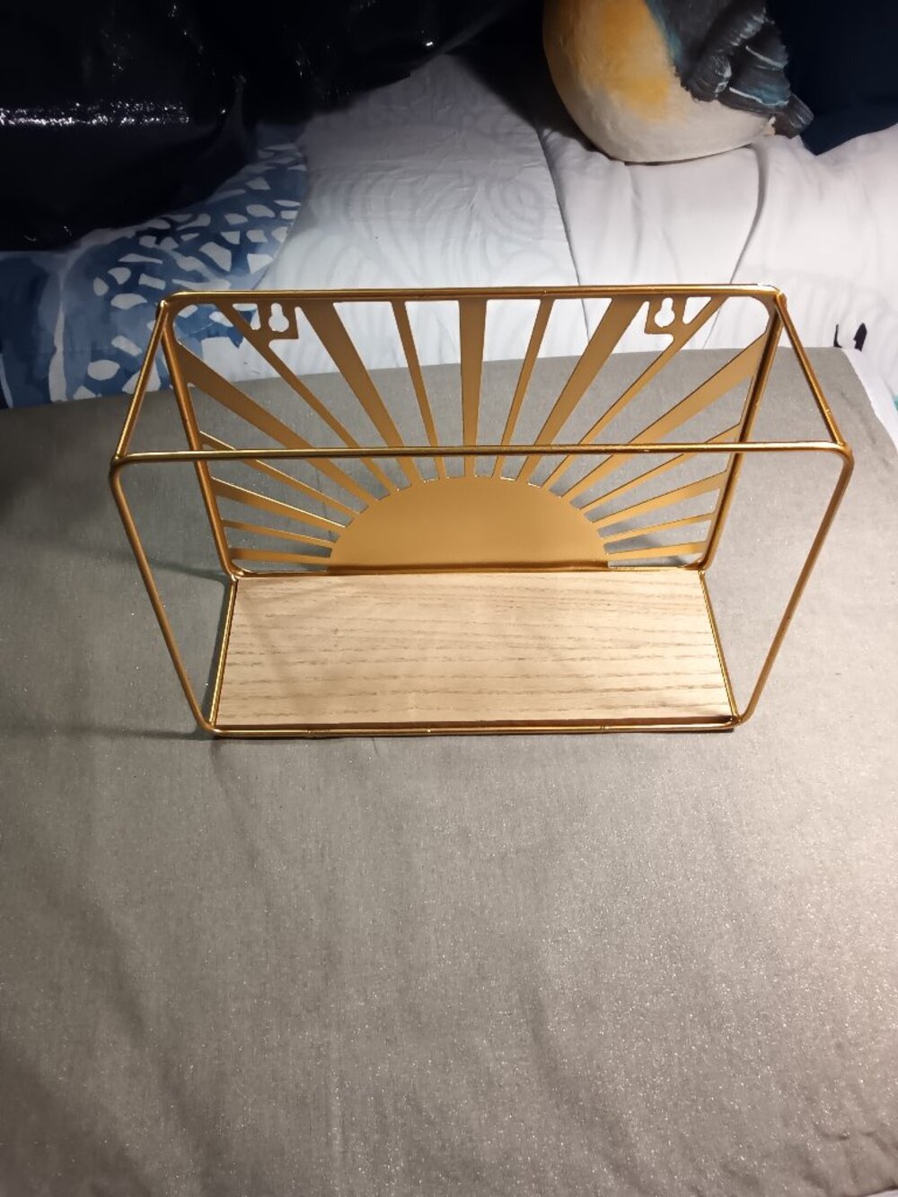 Gold Sunburst Wall Display Shelf